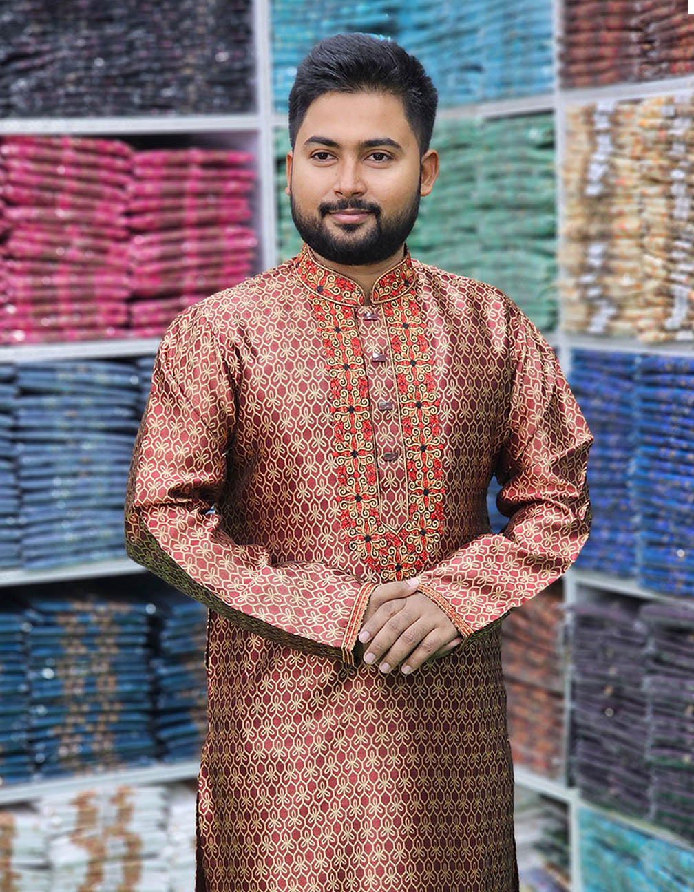 ডার্ক মেরুন কালার পাঞ্জাবী কোড: ২৬